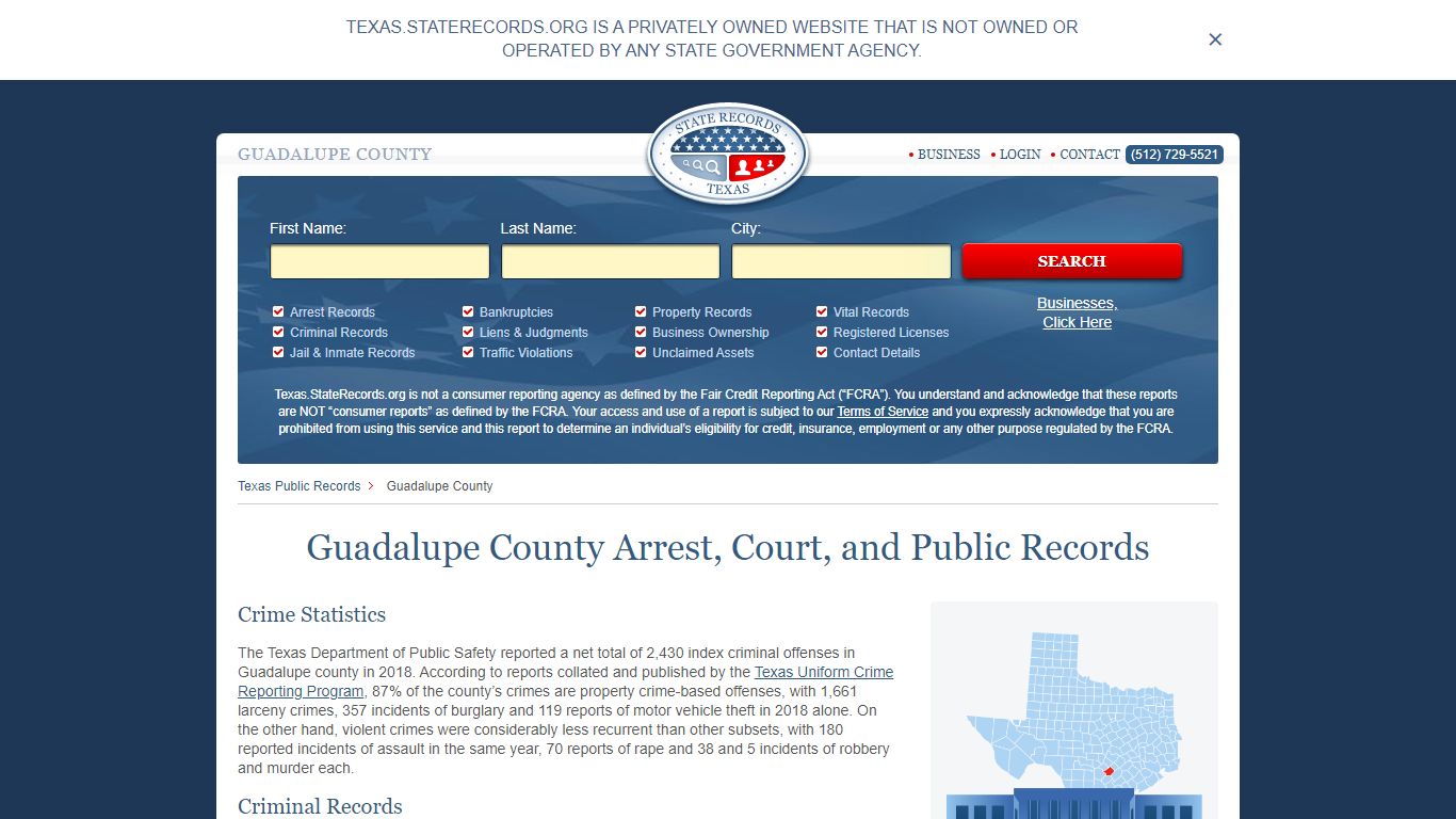 Guadalupe County Arrest, Court, and Public Records